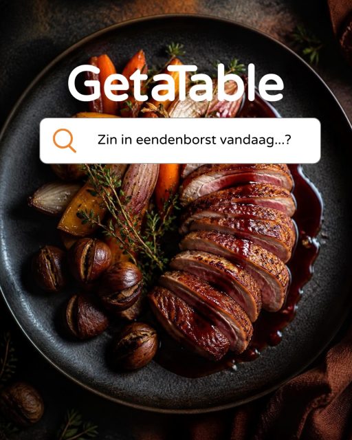 Gebakken eendenborst, mooi rosé vanbinnen en knapperig vanbuiten. Dit is comfortfood voor de donkere dagen Typ waar je trek in hebt, en GetaTable vindt de tafe…